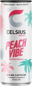 Celsius peach vibe